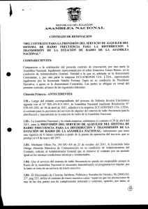 contrato de renovación - Asamblea Nacional del Ecuador