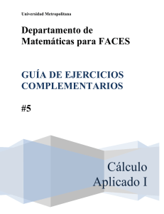 Cálculo Aplicado I - Universidad Metropolitana
