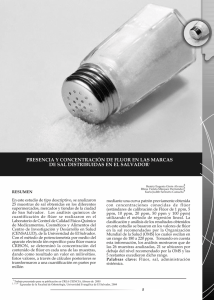 presencia y concentración de fluor en las marcas de sal distribuidas