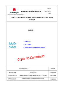 CORTACIRCUITOS FUSIBLES DE SIMPLE EXPULSION ET/5034