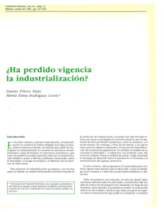 ¿Ha perdido vigencia la industrialización?