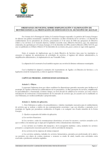 simplificación y eliminación de restricciones a la prestación de