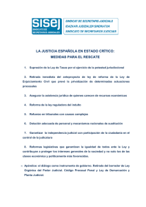 La justicia española en estado crítico: medidas para el rescate