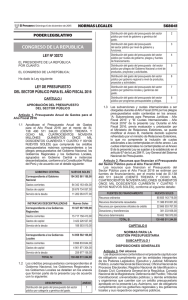 Ley de Presupuesto del Sector Público para el Año Fiscal 2016