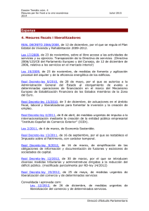 Espanya 4. Mesures fiscals i liberalitzadores