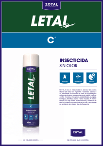 LETAL C es un insecticida en aerosol de acción rápida que