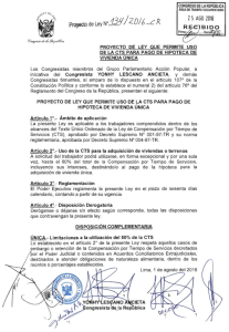 Ley que permite uso de la CTS para pago de hipoteca de vivienda