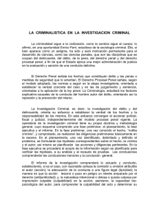 la criminalistica en la investigacion criminal - Bio