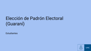 Elección de Padrón Electoral (Guaraní)