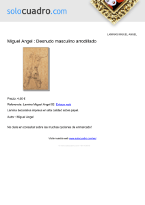 Miguel Angel : Desnudo masculino arrodillado