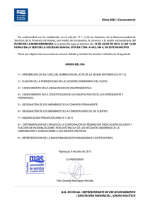 Pleno / Junta de Accionistas 15-07-2015