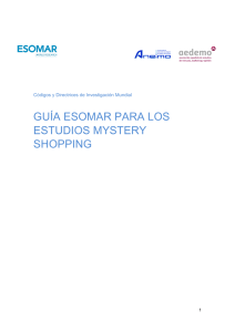 GUÍA ESOMAR PARA LOS ESTUDIOS MYSTERY SHOPPING