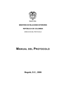 manual del protocolo - Ministerio de Relaciones Exteriores