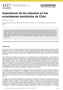 Importancia de los arbustos en los ecosistemas semiáridos de Chile