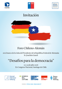 Invitación Foro Chileno-Alemán 12 y 13 de julio 2016