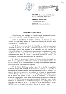 Acuerdo de Pleno - Ayuntamiento de Valladolid