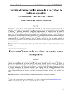 Emisión de bioaerosoles asociada a la gestión de residuos orgánicos.