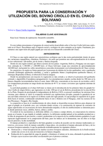 propuesta para la conservación y utilización del bovino criollo en el
