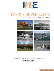 parque de vehículos - INE ARICA Y PARINACOTA