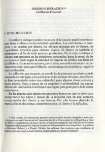 dinero e [nflacion - Unidad Académica en Estudios del Desarrollo