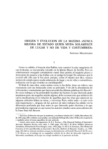 origen y evolucion de la maxima &laquo;nunca mejora de estado quien
