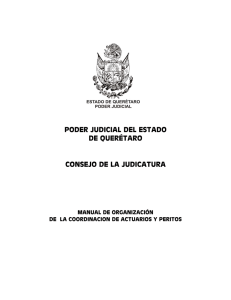 Manual de organización de la Coordinación de Actuarios y Peritos