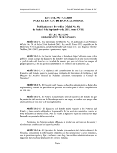 Ley del Notariado de Baja California
