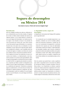 Seguro de desempleo en México 2014
