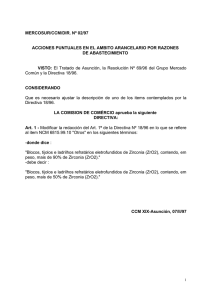 MERCOSUR/CCM/DIR. Nº 02/97 ACCIONES PUNTUALES EN EL
