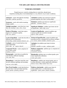 VOCABULARY SKILLS AND STRATEGIES