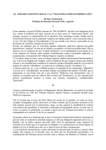 el amparo constitucional y la "malitiosa iuris interpretatio"