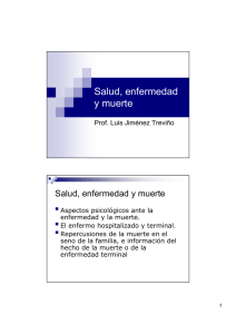 22.- Aspectos psicológicos ante la enfermedad y la muerte 27