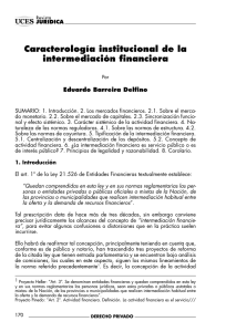 Caracterología institucional de la intermediación