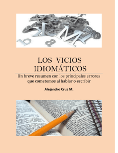los vicios idiomáticos - Profesor Alejandro Cruz
