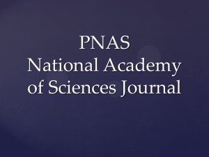 PNAS National Academy of Sciences Journal