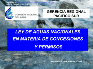 Ley de aguas nacionales en materia de concesiones y permisos