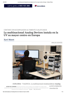 La multinacional Analog Devices instala en la UV su mayor centro