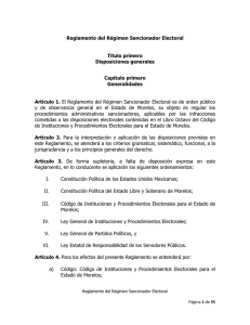 Reglamento del Régimen Sancionador Electoral