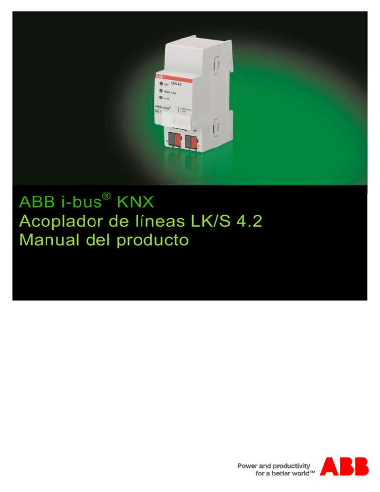 ABB I-bus KNX Acoplador De Líneas LK/S 4.2 Manual Del Producto