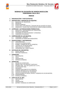 Normas Específicas Superliga Masculina temporada 2016