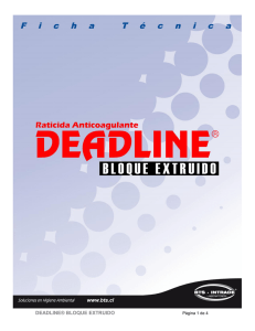 deadline® bloque extruido - BTS INTRADE laboratorios