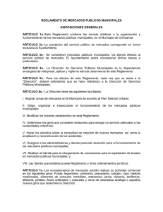 reglamento de mercados publicos municipales