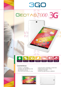 Ficha Tablet GT7000-3G