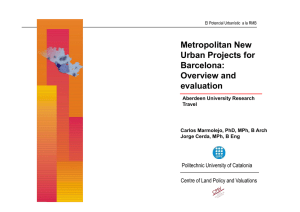 Metropolitan New Urban Projects for Urban Projects for Barcelona