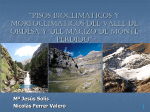 pisos bioclimaticos y morfoclimaticos del valle de ordesa y del