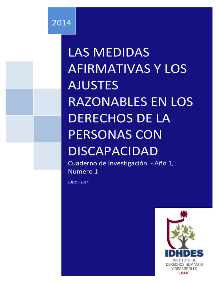 Las Medidas Afirmativas Y Los Ajustes Razonables En Los