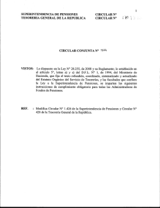 Circular N&deg; 1544 - Superintendencia de Pensiones
