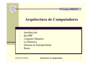 Arquitectura de Computadores - Departamento de Informática