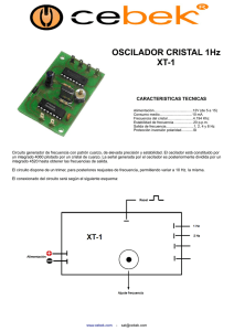 OSCILADOR CRISTAL 1Hz XT-1