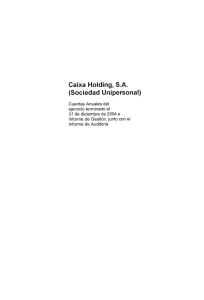 Caixa Holding, SA (Sociedad Unipersonal)